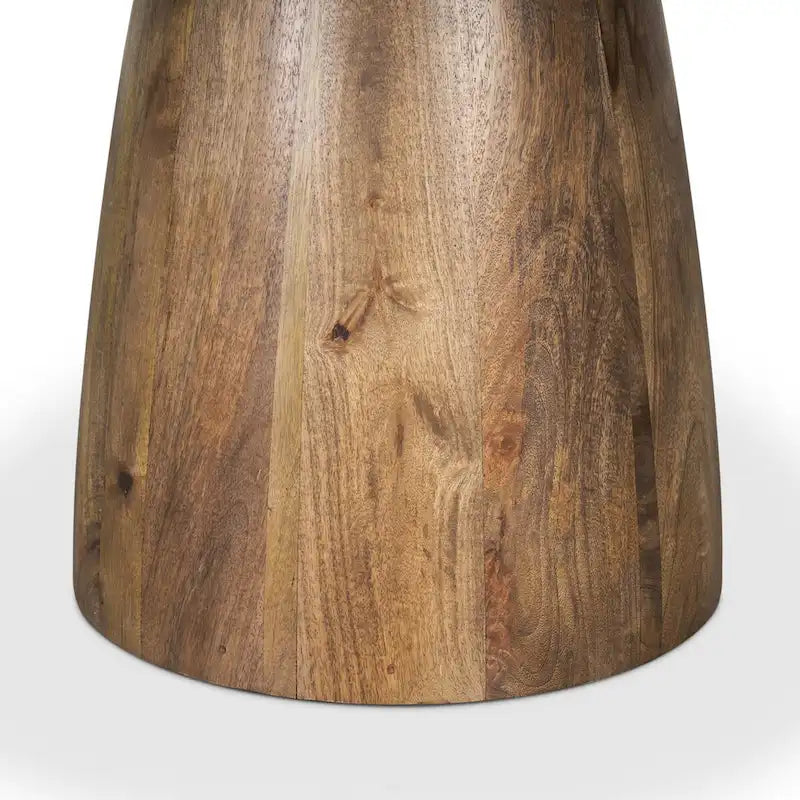 Allyson Round Medium Brown w/ Pink Marble Pedestal Dining Table - 42.0L x 42.0W x 30.0H