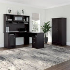 Cabot Espresso Oak Tall Storage Cabinet with Doors - 31.38L x 16.30W x 61.14H