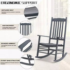 Karl Home | 24-Inch Solid Wood Patio Rocking Chair