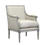 Burnham Home Designs Prentice Collection Off White Wood Arm Chair