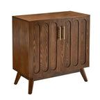 MAYEERTY Fluted Sideboard Buffet Cabinet with Shelves Solid Wood Legs for Living Room Dining Room