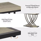 Side Table, 2-Tier Narrow End Table for Living Room, Industrial Bedside Tables with Metal Frame for Bedroom, Sofa Couch, Small Spaces, Grey