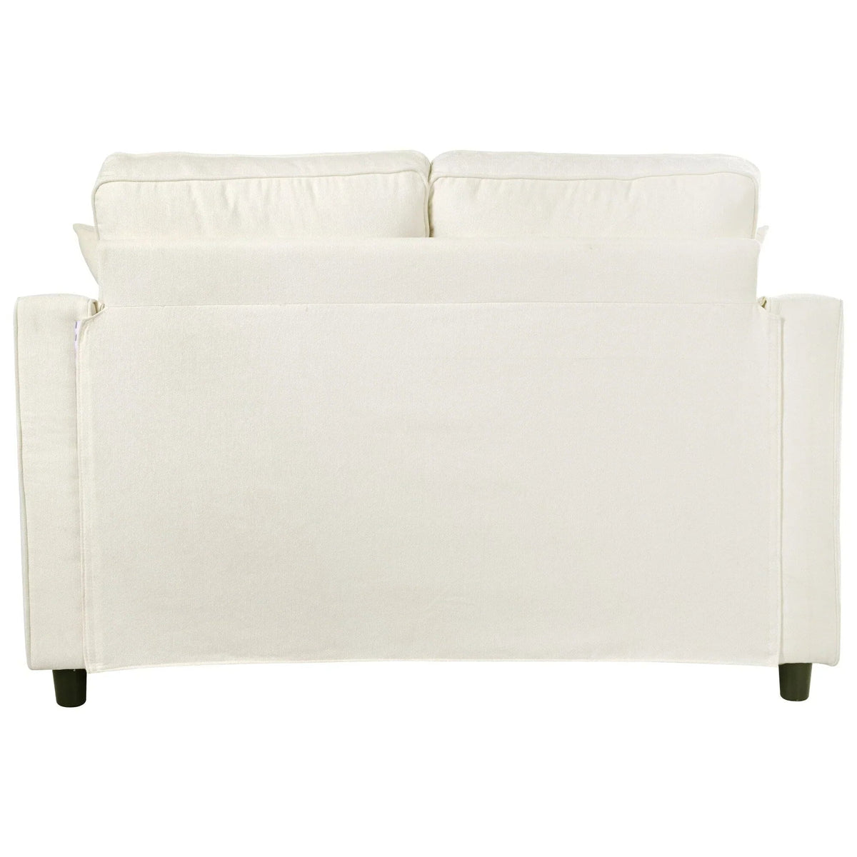 Chenille Chaise Lounge Sofa Bed, Upholstered Sofa Couch with Tufted Backrest and 2 Detachable Pillows for Living Room