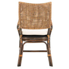Coastal Rattan Cushion Chair 22 W x 24 L x 37 H 22W x 24D x 37H