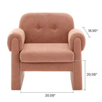 Hyleory Downy Fluffy Cloud Upholstered Accent Chair,Armchair for Bedroom Reception Area Reading Room Living Room