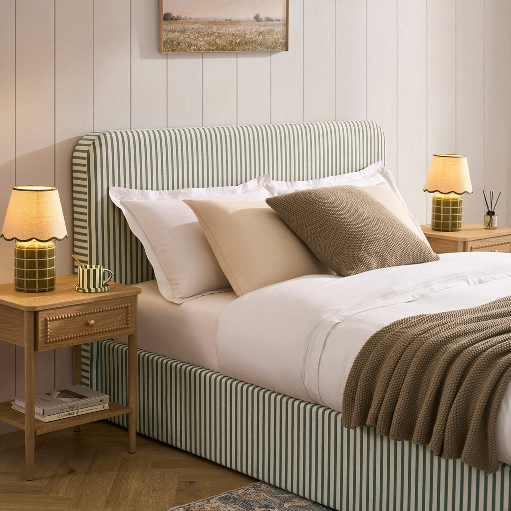 Storage Bed - Sage Stripe