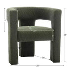 Set of 2 28 Wide Boucle Upholstered Square Armchair - Kinwell