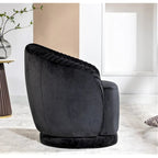 Small Milvo Velvet Swivel Barrel Chair