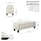 Velvet Button Tufted Flip Top Storage Bench