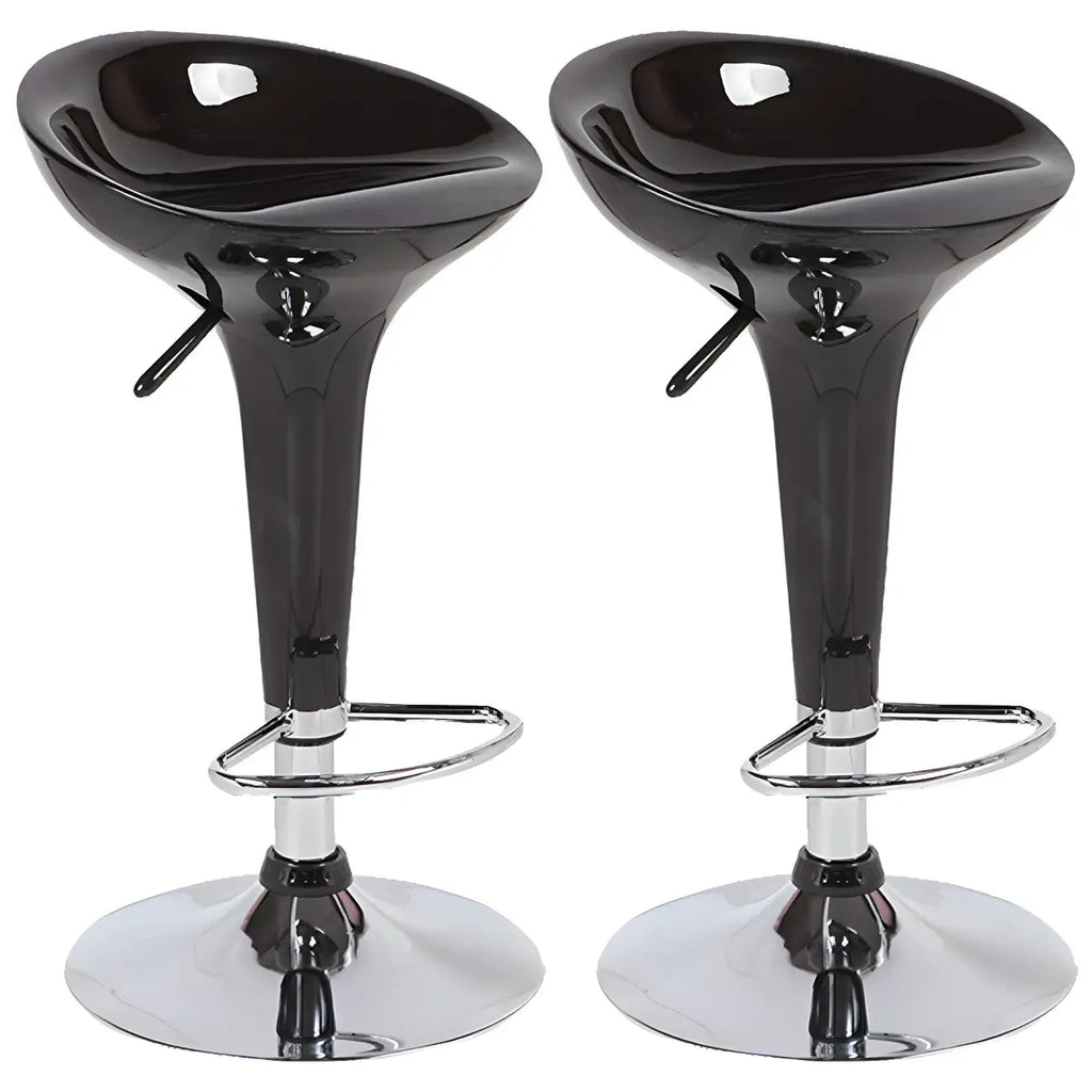 Plastic Chrome Swivel Bar Stool Height Adjustable