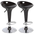 Plastic Chrome Swivel Bar Stool Height Adjustable