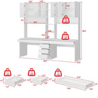 Work and Play Desk with Shelving - Ideal for Gamers and Professionals