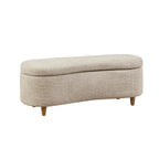 INK+IVY Bailey Taupe Boucle Flip Top Storage Bench