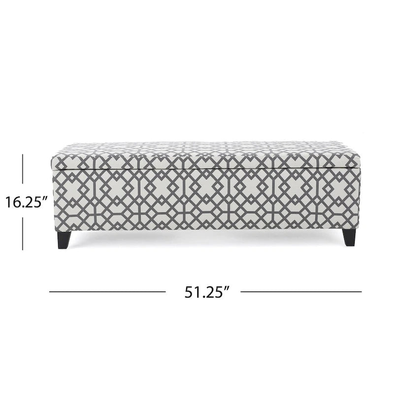 Modern Upholstered Storage Bench for Living Room Entryway