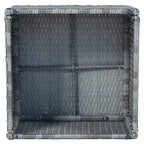 Outdoor Gray Wicker Daybed with Cushions and Retractable Canopy