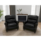 2 Set Modern Padded Seat Recliner Chair with PU Leather/Fabric