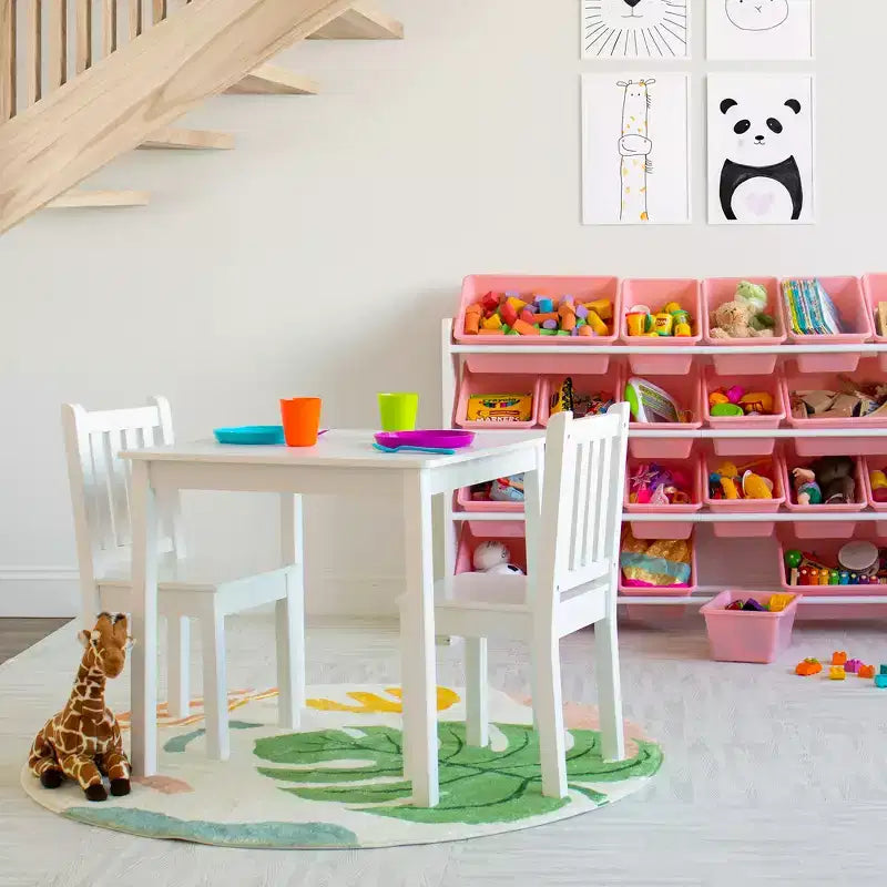 3pc Kids Wood Table and Chair Set - Humble Crew