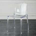 Amber Acrylic Armless Low Back Dining Chair