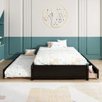 Full Bed With Twin Size Trundle And Two Drawers