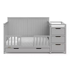 5-in-1 Convertible Crib and Changer with Drawer