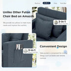Adjustable Sleeper Chair Bed, 3-in-1 Convertible, Multiple Colors, Fits 1 Person