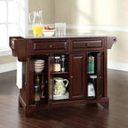 Lafayette Gray Granite Top Full Size Kitchen Island/Cart - Crosley