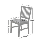 Set of 4 Solid Wood Slat-Back Dining Chairs, Sturdy Frame, Classic Design, Easy Assembly