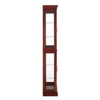 Display Cabinet, Curio Cabinet with 6 Adjustable Shelves and Tempered Glass Doors, Tall Cabinet for Living Room, Bedroom