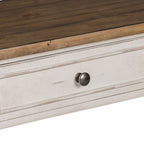 Morgan Creek Antique White Wire Brushed Tobacco Accents Sofa Table