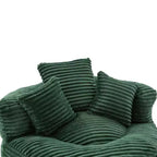 Bean Bag Sofa for Adults Kids, Oversized Corduroy Bean Bag Chair with 3 Pillows & Armrest for Living Room Bedroom - ModernLuxe