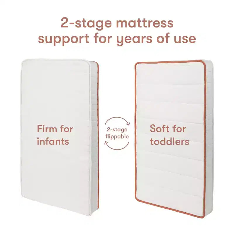 Babyletto Babyletto x Avocado Organic Crib Mattress 2-Stage and 100% Nontoxic - White