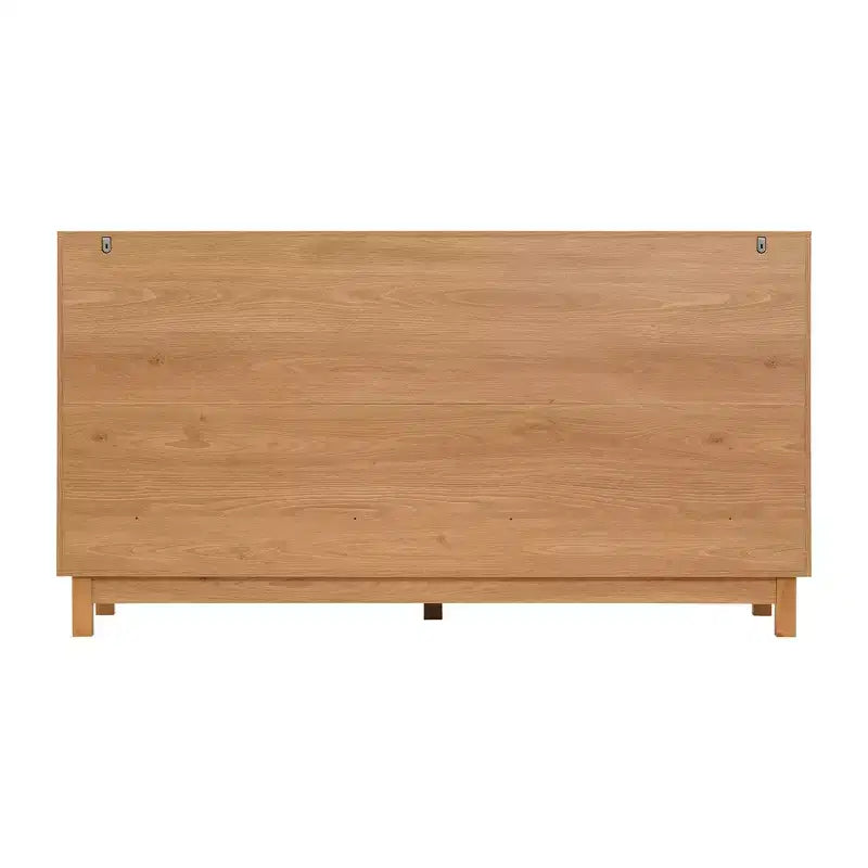 6-Drawer Modern Geometric Dresser, Half-Circle Accent Wide Storage Chest for Bedroom & Living Room