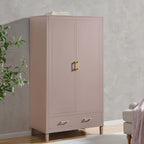 2 Door Wardrobe with Drawer - Dusty Mauve