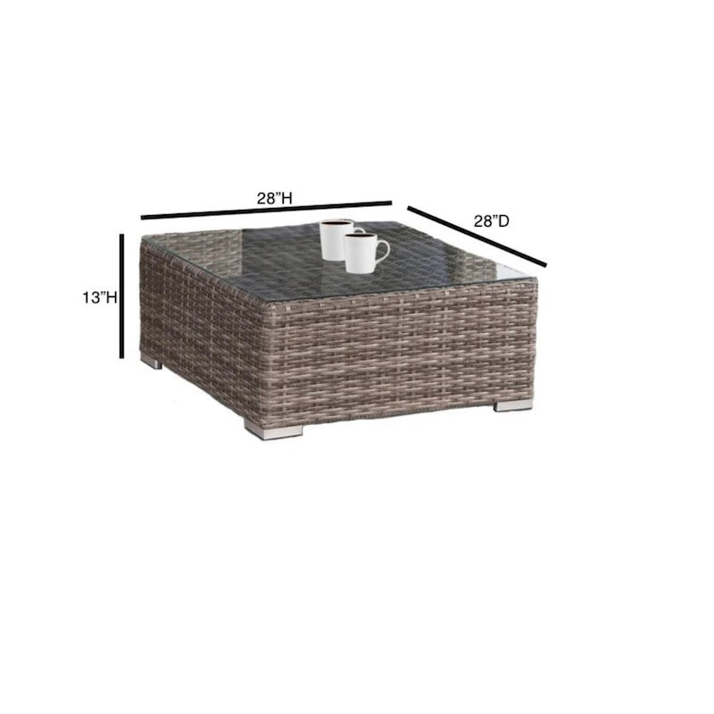 LSI Antibes Grey Wicker/Aluminium 12-piece Conversation Set