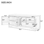 47 Rustic Rattan Entryway Bench with Storage, Shoe Bench Entryway with Removable Cushion for Hallway or Living Room-Panipeachy