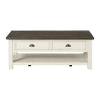 The Gray Barn Downington Solid Wood 2-Drawer Coffee Table