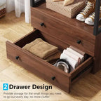 Lantine Freestanding Closet Organizer, Small Clothes Rack with Drawers and Shelves, Heavy Duty Garment Rack for Hallway, Entryway, Bedroom