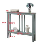 Narrow Console Table with Shelves for Entryway, Hallway or Living Room