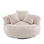 Bean Bag Sofa for Adults Kids, Oversized Corduroy Bean Bag Chair with 3 Pillows & Armrest for Living Room Bedroom - ModernLuxe