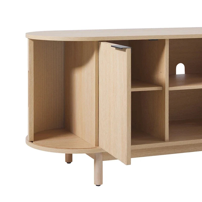 Middlebrook Modern Reeded 60-inch TV Stand with Rounded Edges