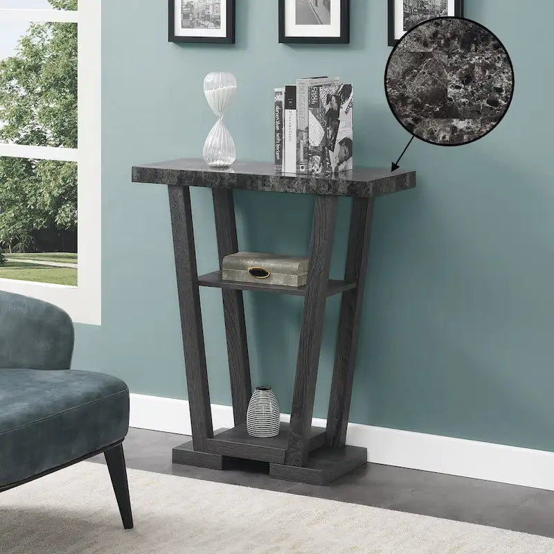 Convenience Concepts Newport V Console Table with Shelves