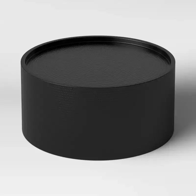 Round Hammered Drum Coffee Table