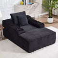 67 Chaise Lounge Chair, Indoor Sleeper Sofa Bed with 2 Pillows, Boneless Single Sofa Couch for Living Room, No Assembly Required