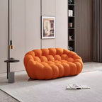 Modern Loveseat Bubble 2 Seater Upholstered Sofa Couch 3D Textile Mesh Fabric for Living Room