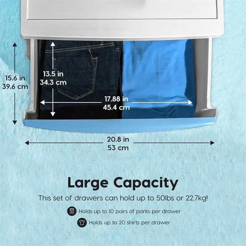 4 Drawer Wide Storage Drawer