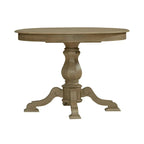 Magnolia Manor Round Pedestal Dining Table with Expandable Leaves - 2 Finishes