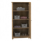 Cabot Espresso Oak Tall Storage Cabinet with Doors - 31.38L x 16.30W x 61.14H