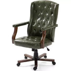 Executive Office Chair with Wingback Design and Swivel for Home Office