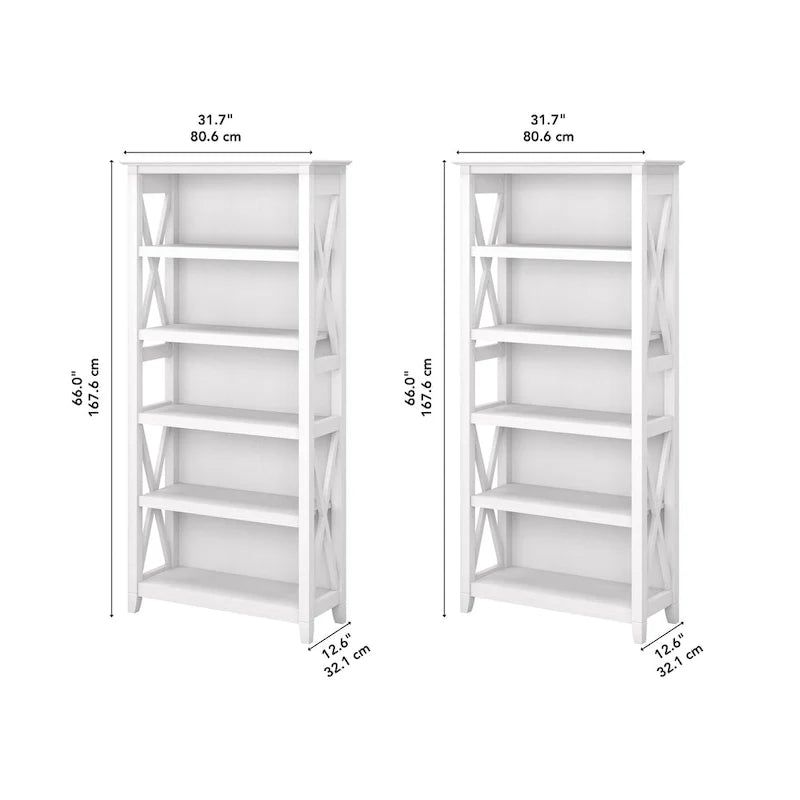 Key West 5 Shelf Bookcase Set by Bush Furniture