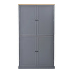 40.2x20x71.3 High Freestanding Kitchen Pantry Large Cupboard Storage Cabinet with 2 Drawers 2 Adjustable Shelves 8 Door Shelves